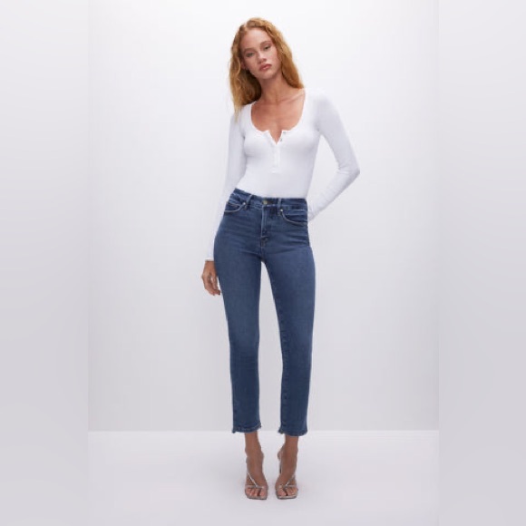 Good American GOOD LEGS STRAIGHT JEANS - Picture 1 of 4